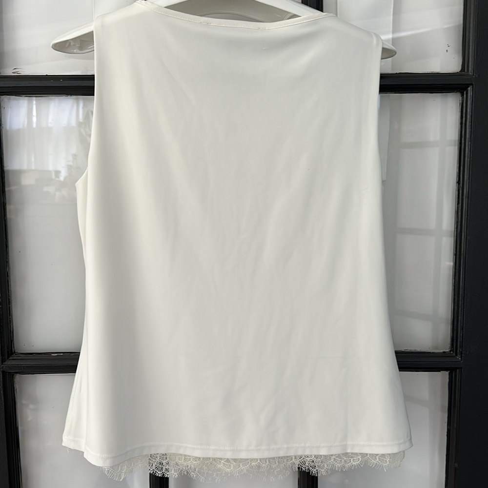 WHBM 🌸 corset fasten henley tank blouse nwt - Picture 4 of 5